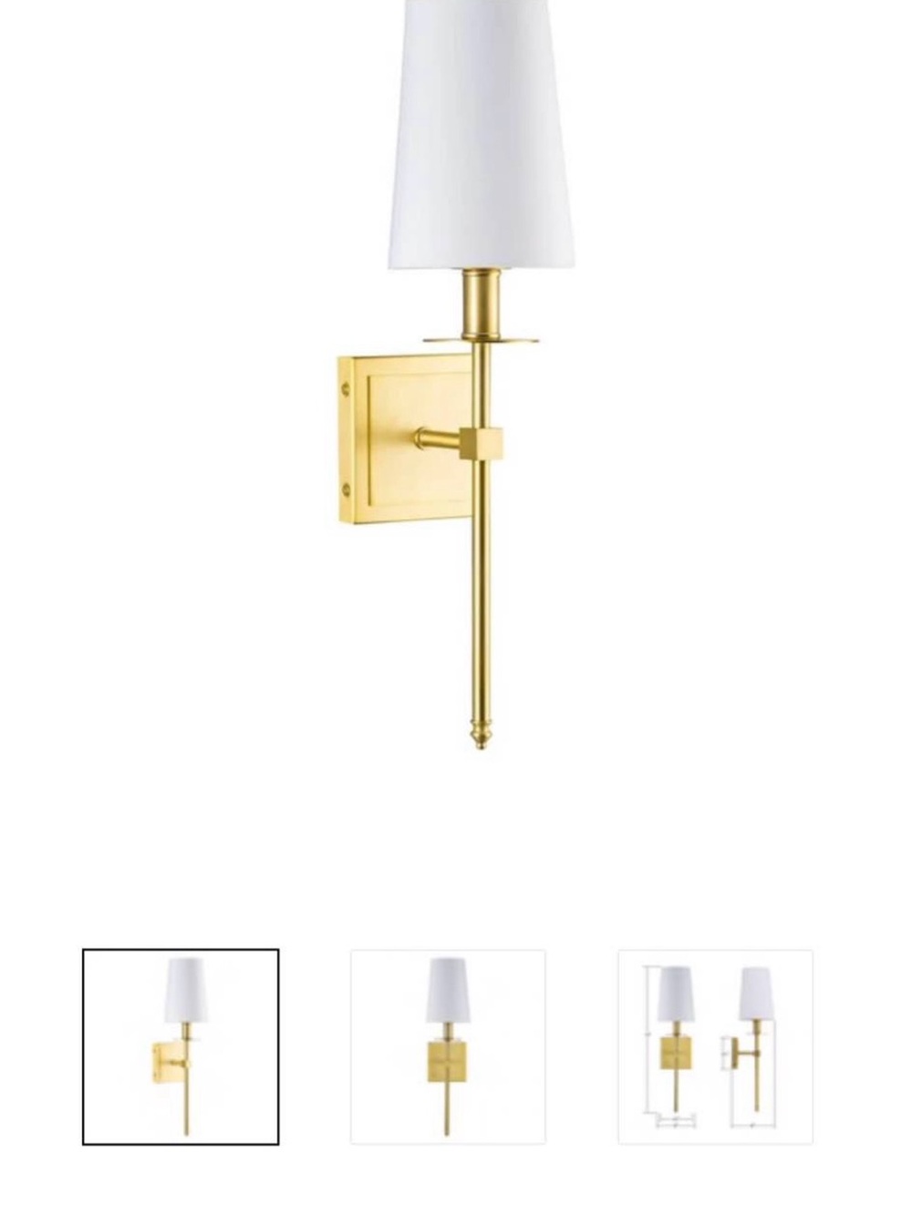 NEW SET OF 2 - TORCIA GOLD WALL SCONCES